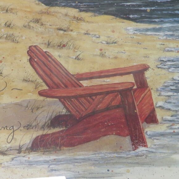 D. Morgan picture in distressed wood frame and glass 11" Coastal - Picture 5 of 11